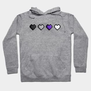 Asexual Pixel Hearts Hoodie